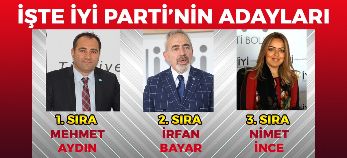 İŞTE İYİ PARTİ'NİN BOLU MİLLETVEKİLİ ADAYLARI