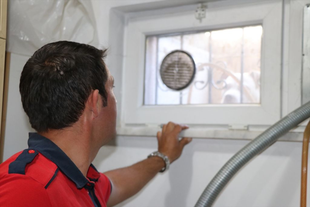 Mahsur kalan pitbull kurtarıldı