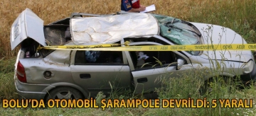 Bolu'da otomobil şarampole devrildi: 5 yaralı