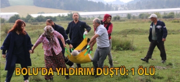 Bolu'da yıldırım düştü: 1 ölü