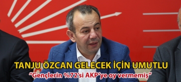 Tanju Özcan gelecek için umutlu: "GENÇLERİN %72'si AKP'ye OY VERMEMİŞ"
