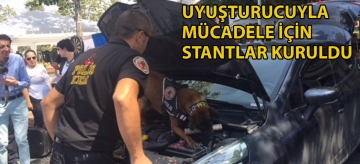 Uyuşturucuyla mücadele için stantlar kuruldu