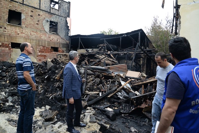 YANGINZEDE AİLELERE GEÇMİŞ OLSUN ZİYARETİ