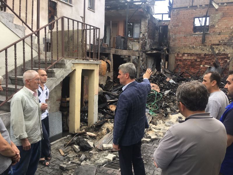 YANGINZEDE AİLELERE GEÇMİŞ OLSUN ZİYARETİ