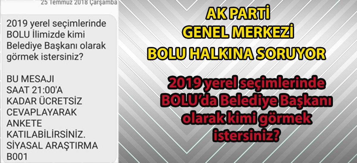 Ak Parti Genel Merkezi Bolu Halkına Soruyor