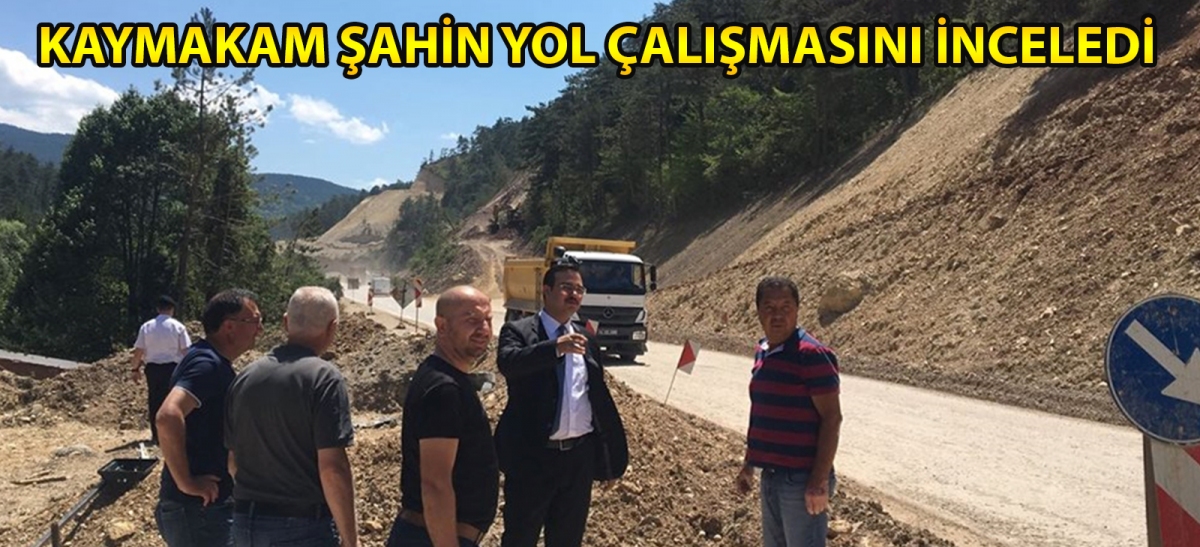 Kaymakam Şahin yol çalışmasını inceledi