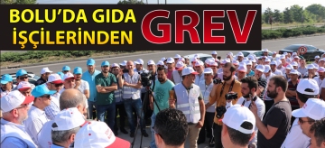 BOLU'DA GIDA İŞÇİLERİNDEN GREV