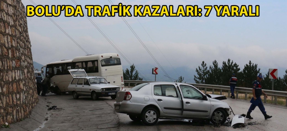 Bolu'da trafik kazaları: 7 yaralı