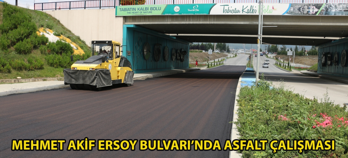 Mehmet Akif Ersoy Bulvarı'nda asfalt çalışması