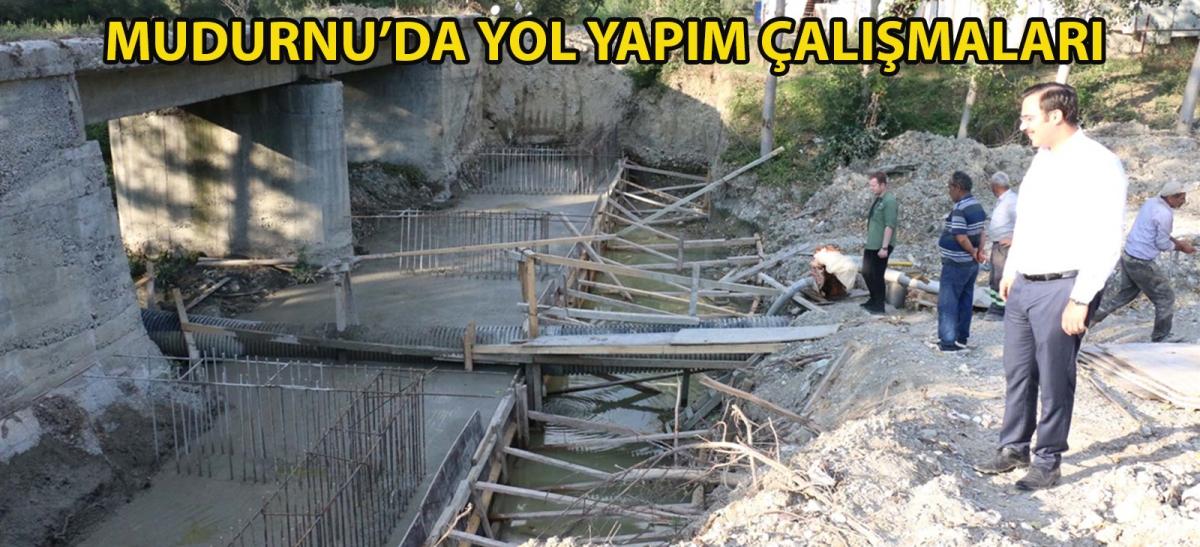 Mudurnu'da yol yapım çalışmaları