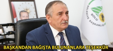 Başkandan bağışta bulunanlara teşekkür