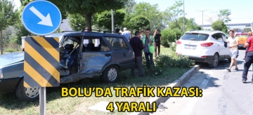 Bolu'da trafik kazası: 4 yaralı