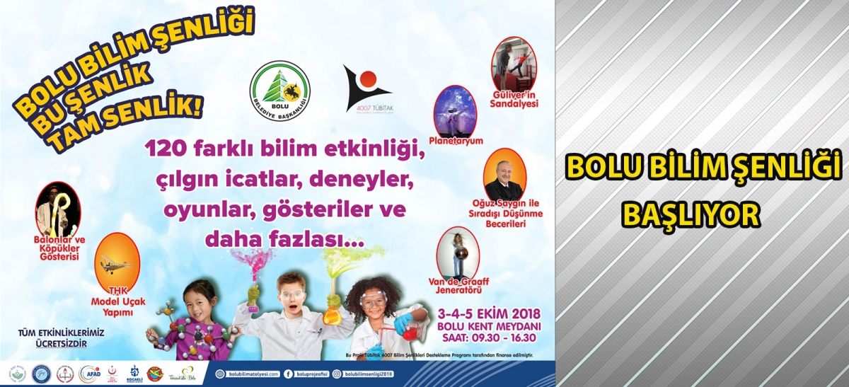 Bolu Bilim Şenliği Başlıyor