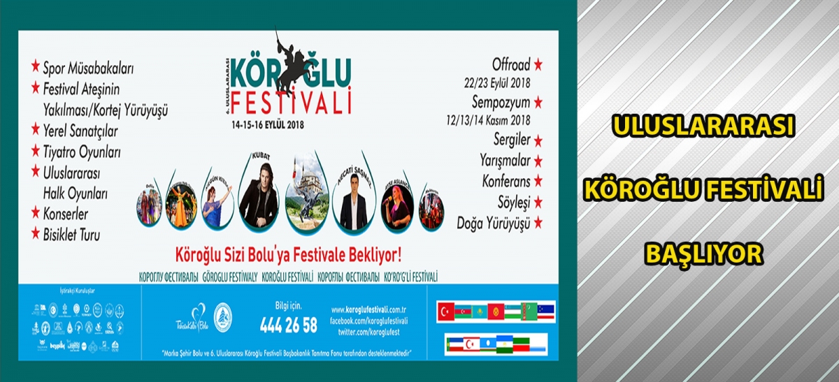 Uluslararası Köroğlu Festivali Başlıyor
