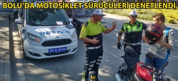 Bolu'da motosiklet sürücüleri denetlendi