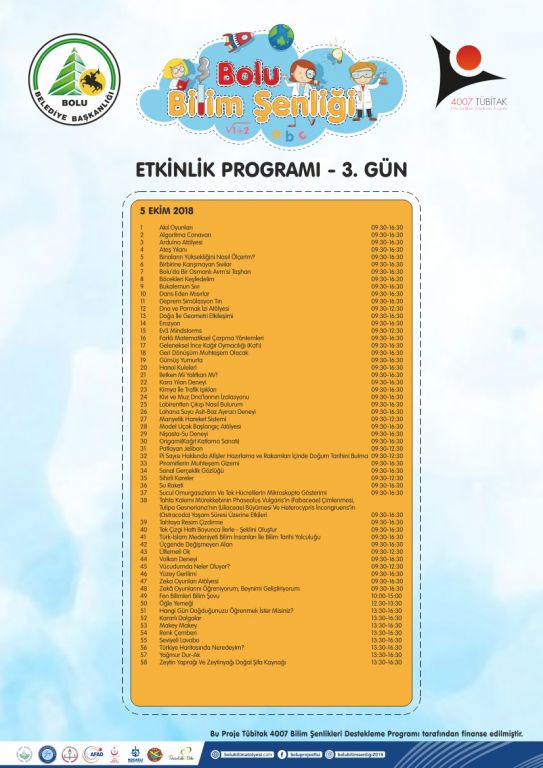 Bolu Bilim Şenliği Başlıyor