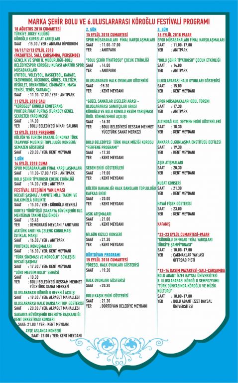 Uluslararası Köroğlu Festivali Başlıyor