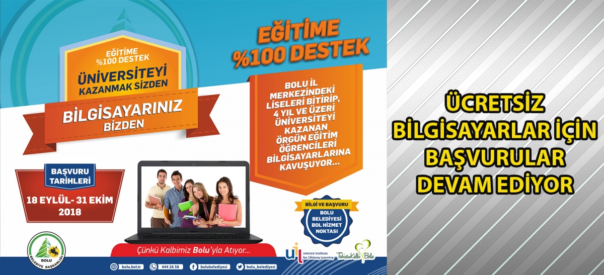 Ücretsiz bilgisayarlar için başvurular devam ediyor