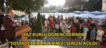 Yaz kursu öğrencilerinin ‘Sosyal etkinliklerimiz' sergisi açıldı