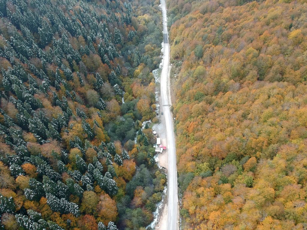 Abant ve Gölcük'te kar güzelliği