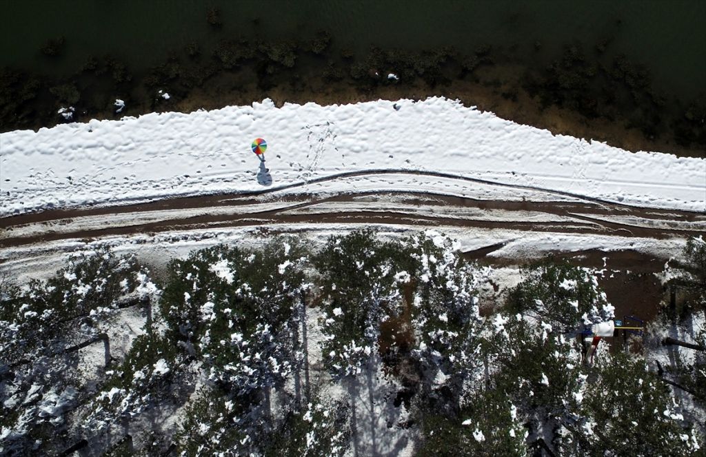 Bolu Dağı'nda kar manzarası