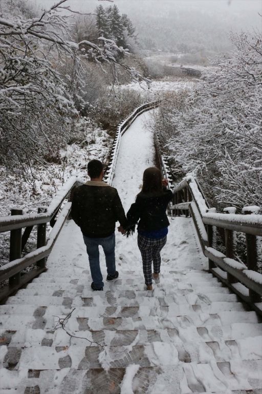 Bolu Dağı'nda kar yağışı başladı