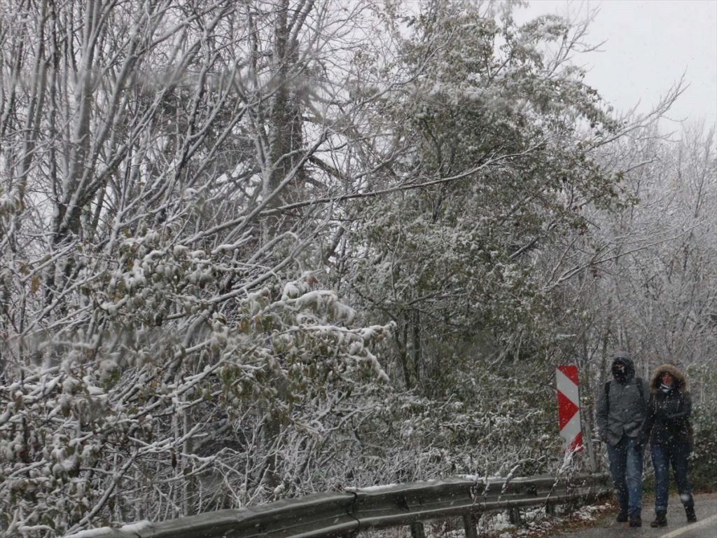 Bolu Dağı'nda kar yağışı başladı