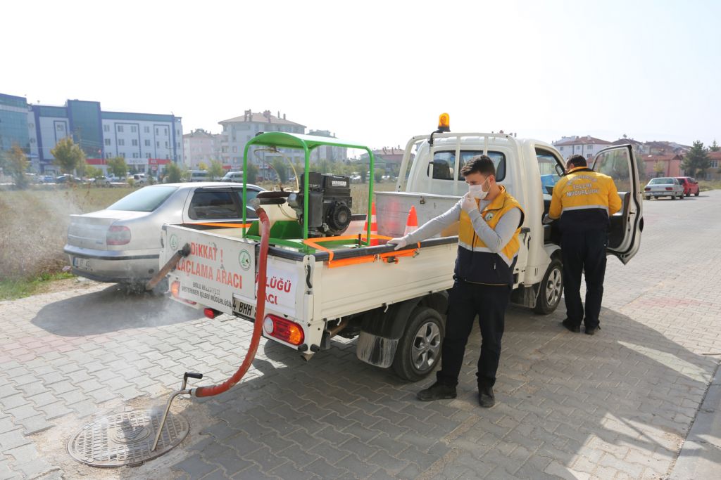 Veteriner İşleri Müdürlüğü'nden ilaçlama çalışması