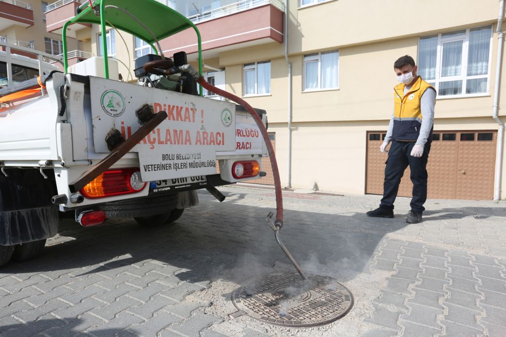 Veteriner İşleri Müdürlüğü'nden ilaçlama çalışması