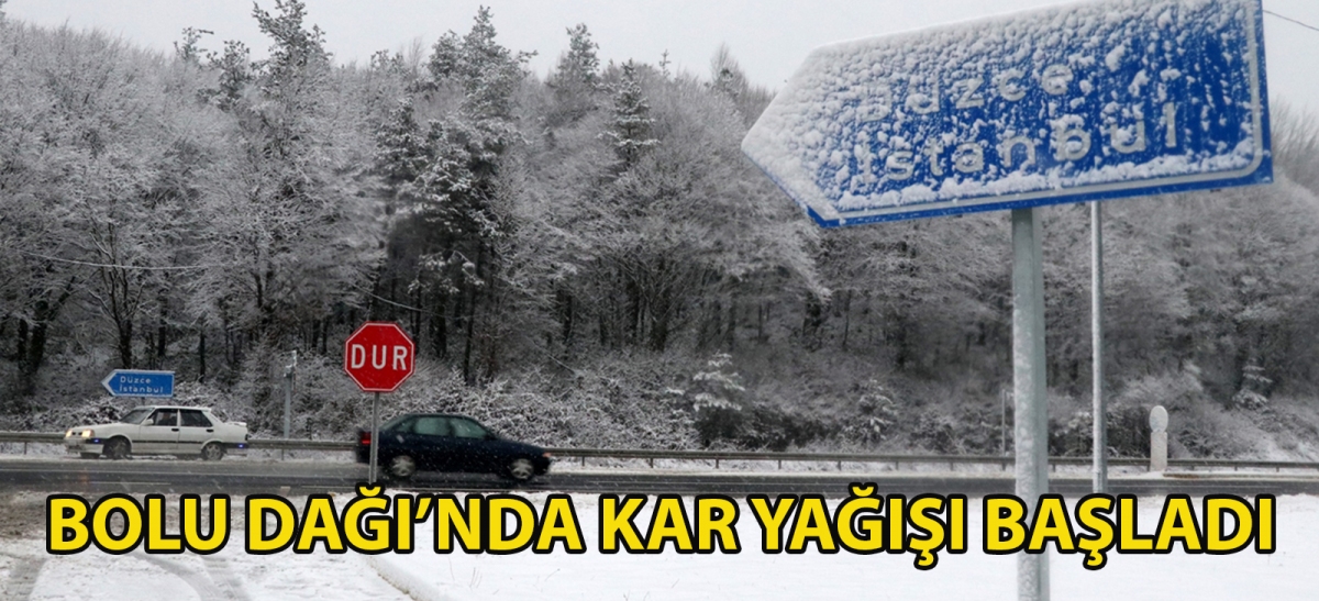 Bolu Dağı'nda kar yağışı başladı