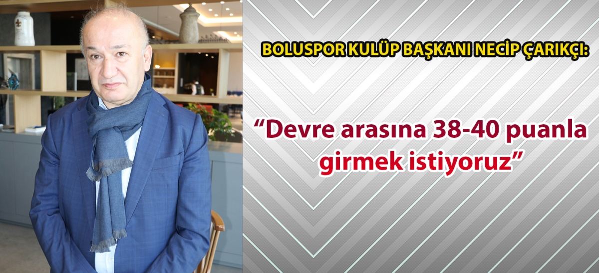Boluspor Kulüp Başkanı Necip Çarıkçı: 
