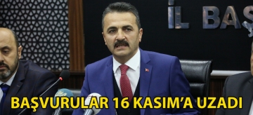 Başvurular 16 Kasım'a uzadı