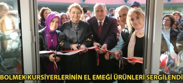 BOLMEK kursiyerlerinin el emeği ürünleri sergilendi