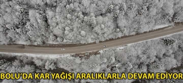 Bolu'da kar yağışı aralıklarla devam ediyor