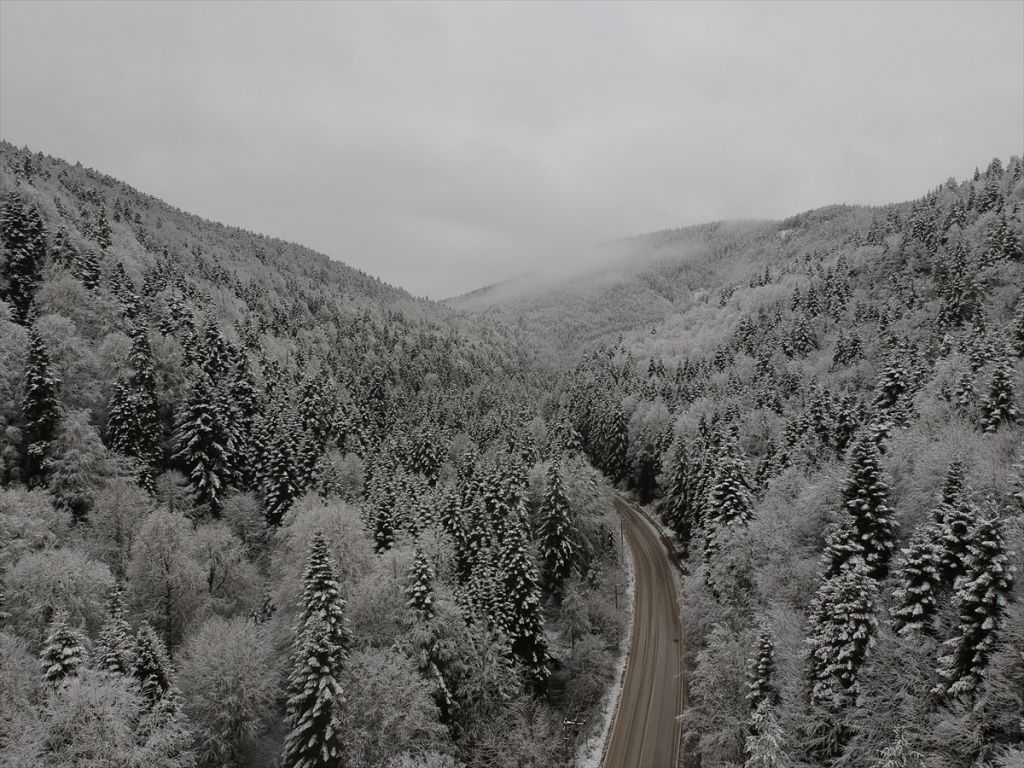 Bolu'da kar yağışı aralıklarla devam ediyor