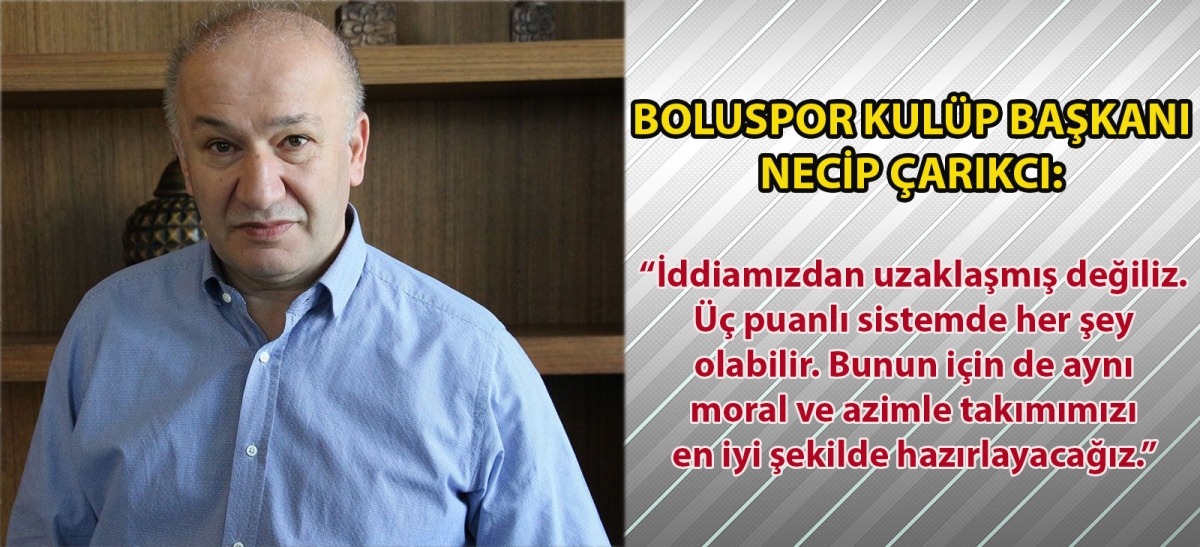 Boluspor Kulüp Başkanı Necip Çarıkcı: 