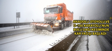 Anadolu Otoyolu ve D-100 kara yolunun Bolu Dağı kesiminde kar yağışı başladı