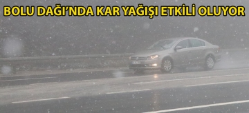 Bolu Dağı'nda kar yağışı etkili oluyor