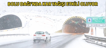 Bolu Dağı'nda kar yağışı etkili oluyor