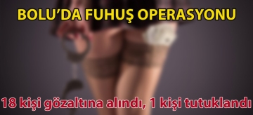 Bolu'da fuhuş operasyonu: 18 kişi gözaltına alındı, 1 kişi tutuklandı