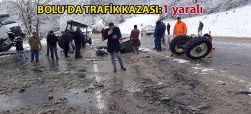 Bolu'da trafik kazası: 1 yaralı