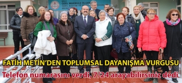 FATİH METİN'DEN TOPLUMSAL DAYANIŞMA VURGUSU