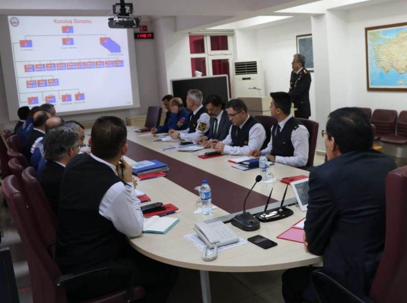 İL JANDARMA KOMUTANLIĞI ZİYARET EDİLEREK BRİFİNG ALINDI