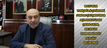 Bolu'nun Yeniçağa ilçesindeki sondaj çalışmasında açılan kuyudan çıkan gazın, metan ve karbondioksit olduğu belirlendi