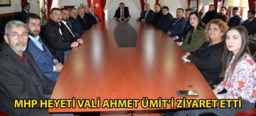 MHP HEYETİ VALİ AHMET ÜMİT'İ ZİYARET ETTİ