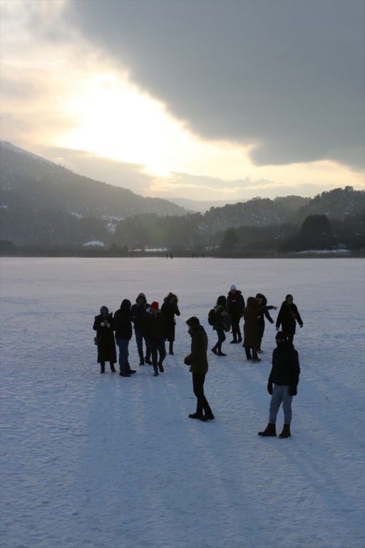 Abant'ta yarıyıl tatili yoğunluğu