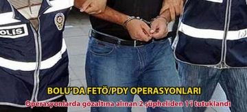 Bolu'da FETÖ/PDY operasyonları: Operasyonlarda gözaltına alınan 2 şüpheliden 1'i tutuklandı