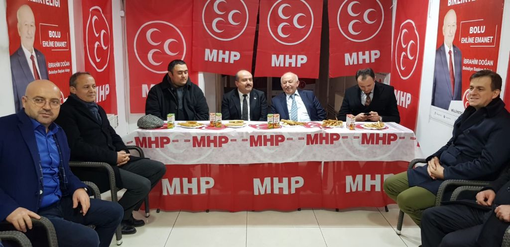 AK PARTİLİ FATİH METİN'DEN MHP SEÇİM BÜROSUNA ZİYARET