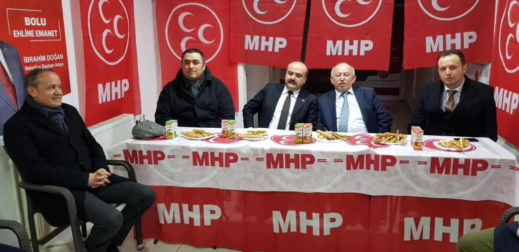 AK PARTİLİ FATİH METİN'DEN MHP SEÇİM BÜROSUNA ZİYARET