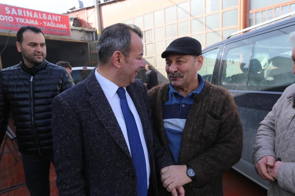 TANJU ÖZCAN SANAYİ ESNAFINI ZİYARET ETTİ